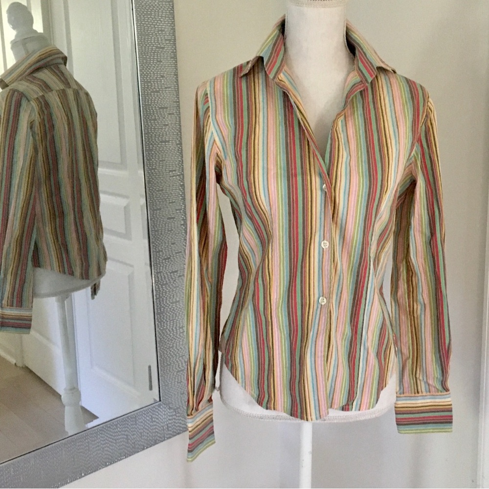 United Colors Of Benetton Multicolor Striped Button-Down Shirt
